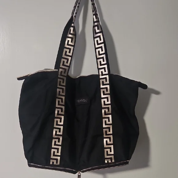 Versace Black and Gold Shoulder Bag